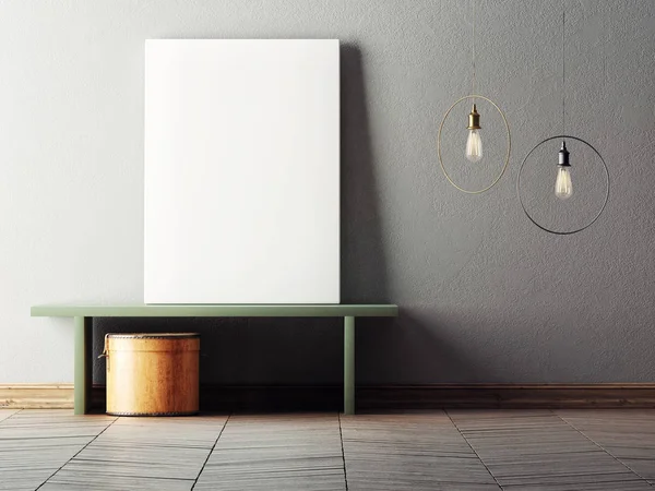 Mintája fel poszter minimalizmus interior design, 3D-s illustraton — Stock Fotó