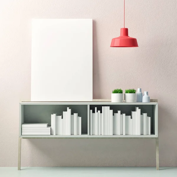 Oda - 3d çizim tabloda posterinde kadar alay