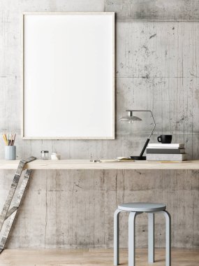 Poster, iş ofis fikir, 3d çizim alay