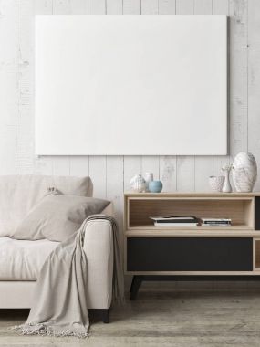 Poster hipster oturma odası arka plan üzerinde kapatın