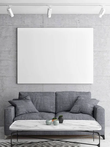 Mock up poster, close up living room — Stock Photo, Image