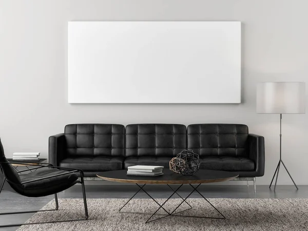 Sahte poster kadar Retro oturma odası,