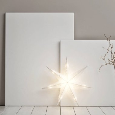 Posterler Noel yıldız dekorasyonu ile alay