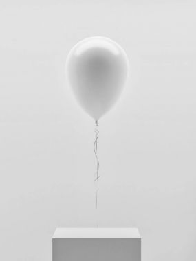 Kopyalama alanı boş balon Fuar Standı, 3d render, 3d çizim