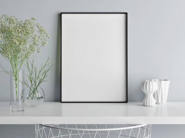 Alay poster minimalizm kompozisyon, işin sanat, 3d render, 3d çizim.