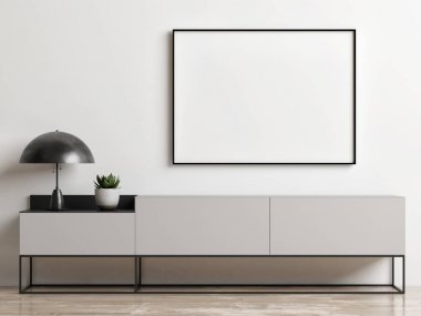 Göğüs çekmece, İskandinav tarzı, 3d render, 3d iç poster kadar alay