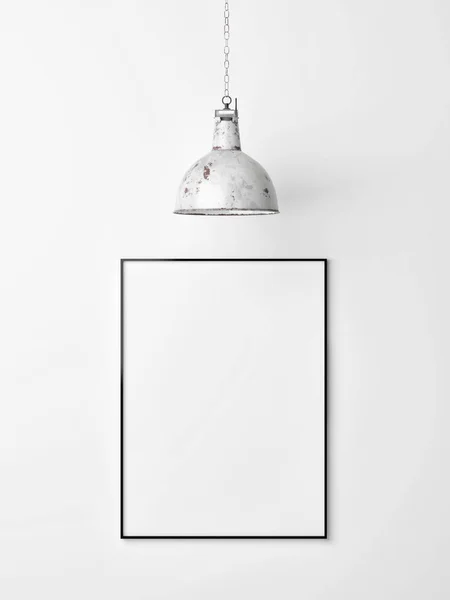 Mock Poster Der Wand Minimalismus Design Ihre Arbeit Hier Render — Stockfoto