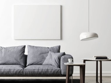 İskandinav stüdyo tasarımı posterini taklit et, ürün tasarımı için poster, 3D tasarım, 3D illüstrasyon