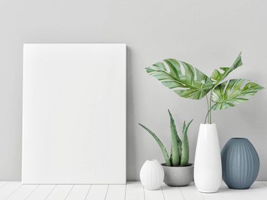 Posteri, İskandinav iç tasarımı, 3D tasarım, 3D illüstrati