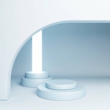 Ürün sunumu için podyum arkaplanını düzenle, 3d görüntüleme, 3d illüstrasyon