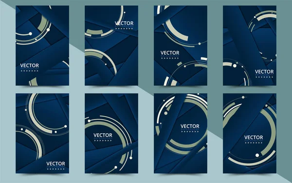 Colección de diseño moderno folleto folleto folleto cubierta plantilla de diseño. Ilustración vectorial — Vector de stock