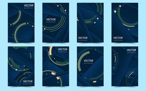 Sammlung von modernen Design-Poster-Flyer Broschüre Cover-Layout-Vorlage. Vektorillustration — Stockvektor
