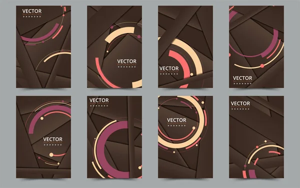 Colección de diseño moderno folleto folleto folleto cubierta plantilla de diseño. Ilustración vectorial — Vector de stock