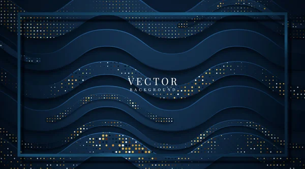 Abstrakte Vorlage dunkelblauer Luxus Premium-Hintergrund. Vektorillustration — Stockvektor