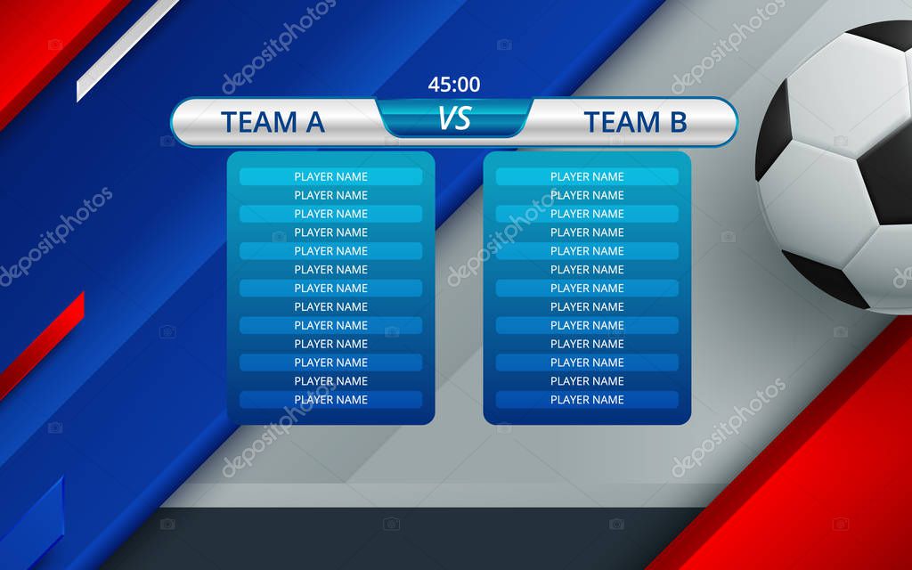 Illustration of Football Championship soccer sports background. Vector illustration