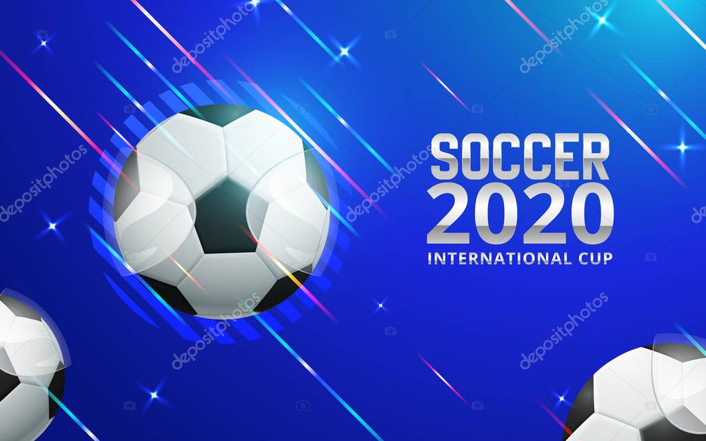 Football 2020 world championship cup background soccer. Vector illustration