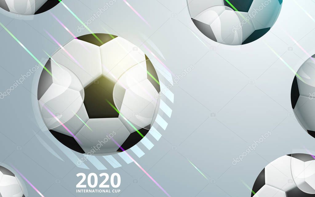 Illustration of Football Championship soccer sports background. Vector illustration
