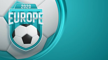 futbol 2020 dünya şampiyonası kupası arka plan futbol. Vektör çizimi