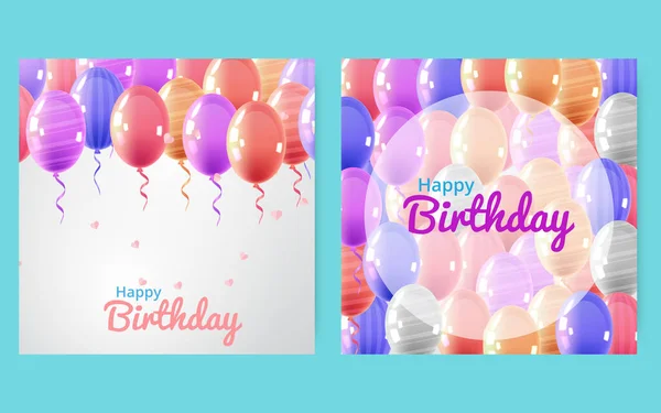 Happy Birthday Celebration Typography Design Greeting Card Poster Banner Vector — Stock Vector