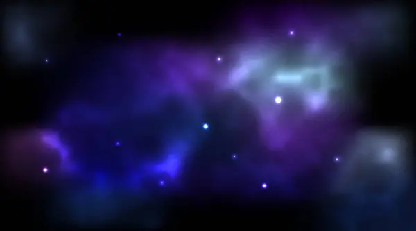 Galáxia Com Estrelas Fundo Espacial Ilustração Vetorial — Vetor de Stock