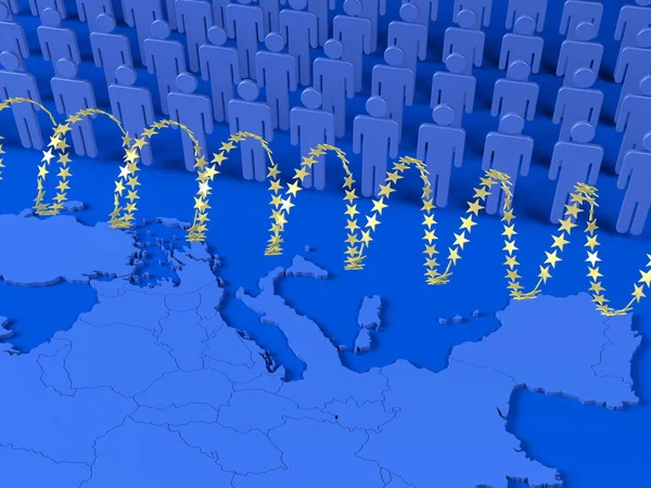 Europeiska flyktingkrisen — Stockfoto