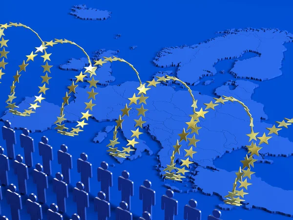 Flüchtlingskrise in Europa — Stockfoto