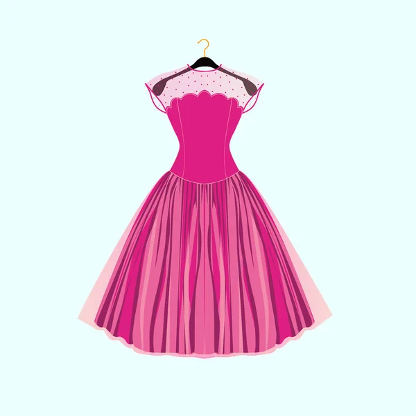 Vestido de fiesta de lujo Vector ilustración para tarjeta de cumpleaños — Vector de stock