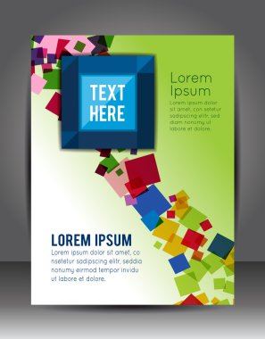 Broşür geometrik küpleri ile