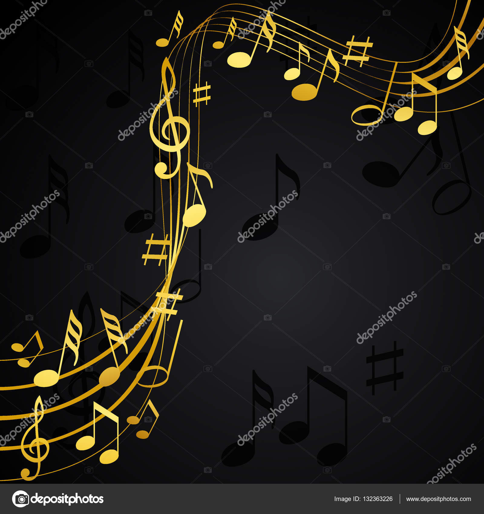 Details 200 gold music notes background Abzlocal.mx