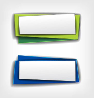 origami kağıt afiş kümesi vektör