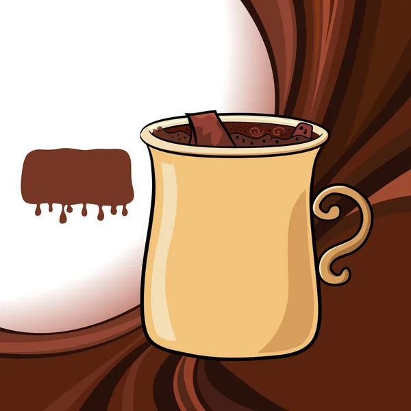 Choklad brun cup — Stock vektor
