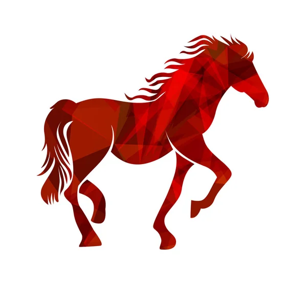 Piros ló képe — Stock Vector