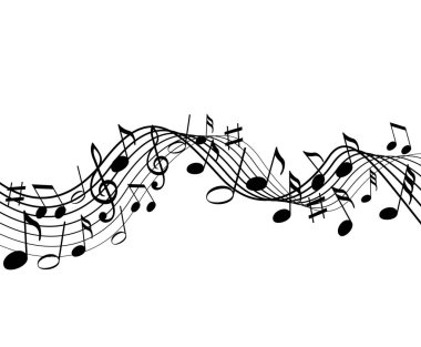 Müzik notlar şablonu