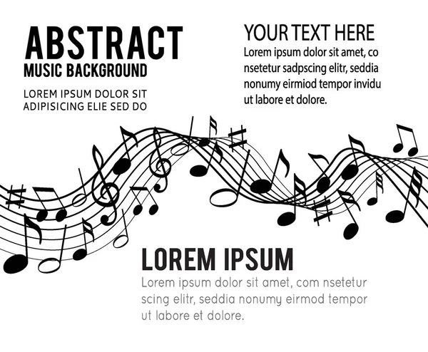 Modèle de notes de musique — Image vectorielle