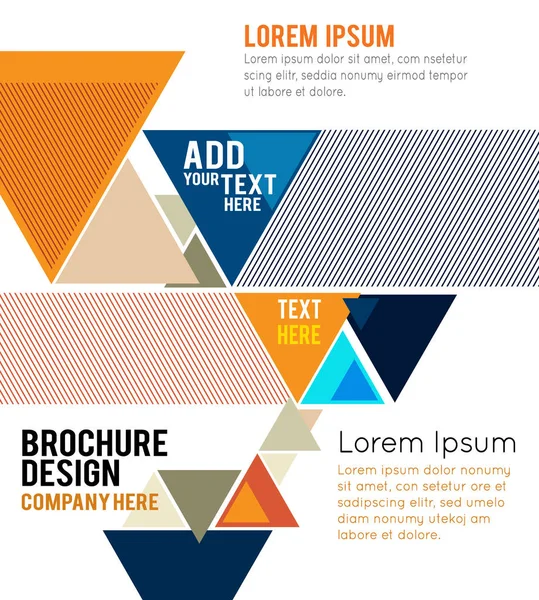 Üçgenler ile fütüristik broşür tasarımı — Stok Vektör