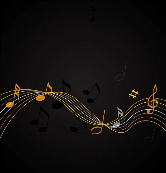 Music notes on a solide — 스톡 벡터