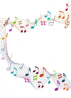 renkli müzik notlar 