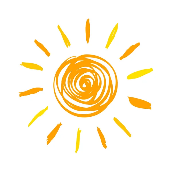 Drawing of sun icon — Stock Vector
