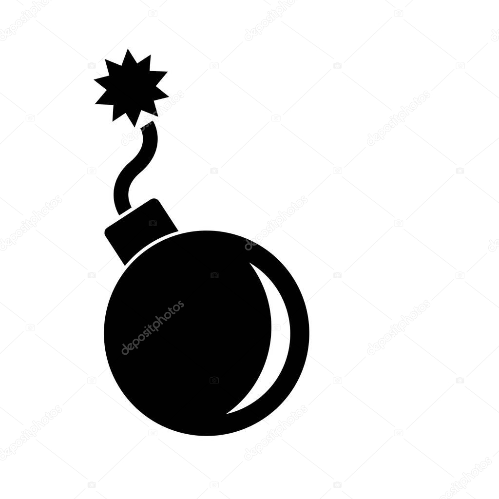 Bomb Icon, the silhouette 