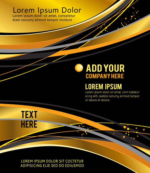 Черный и желтый дизайн флаера
