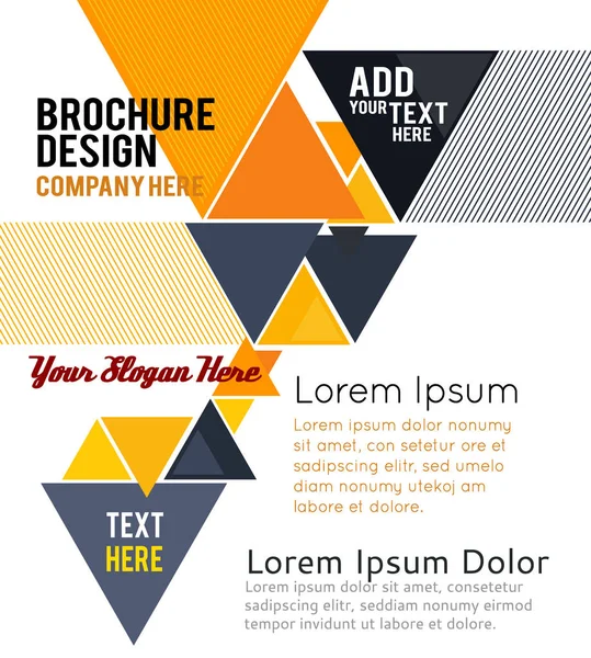 Brožura design s trojúhelníky — Stockový vektor