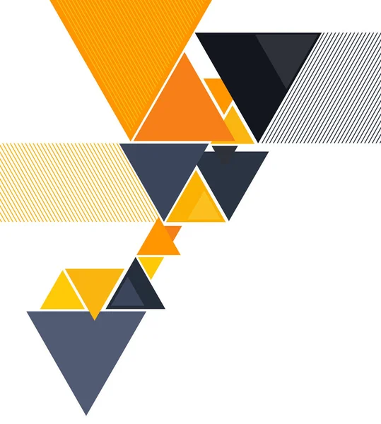 Diseño de folleto con triángulos — Archivo Imágenes Vectoriales