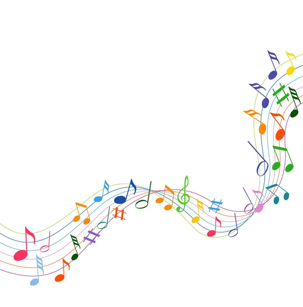 Colorfull music notes — Stock Vector