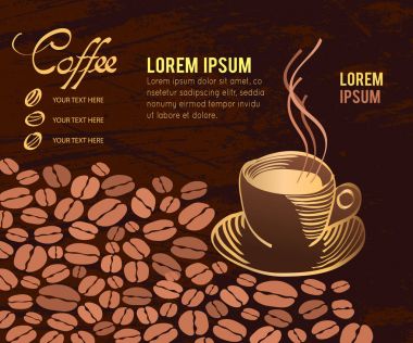 Bir fincan kahve ve fasulye.