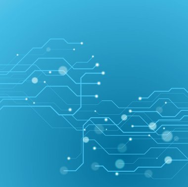 Soyut teknoloji devre kartı, vektör arkaplan.