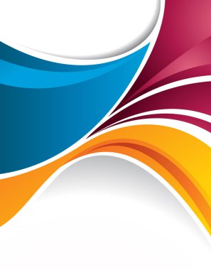 renkli dalgalar intesecting şablonu