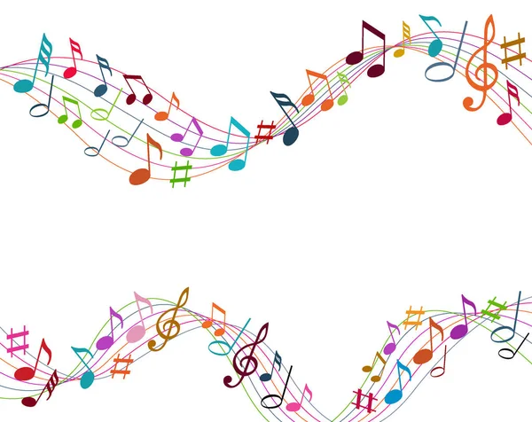 Musical notes background — Stock Vector