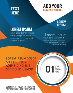 turuncu ve mavi dalga soyutlama