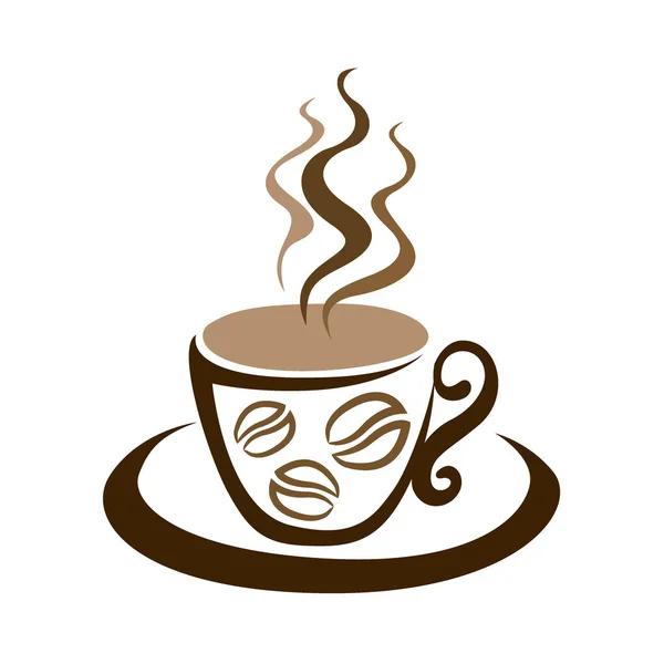 Dampfende Kaffeetasse — Stockvektor