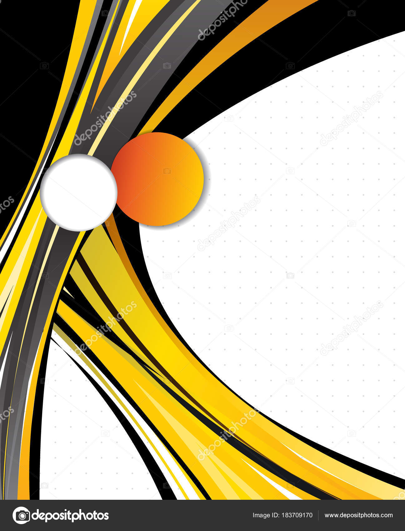 Abstract Background Brochure Design Yellow Black Colors Stock